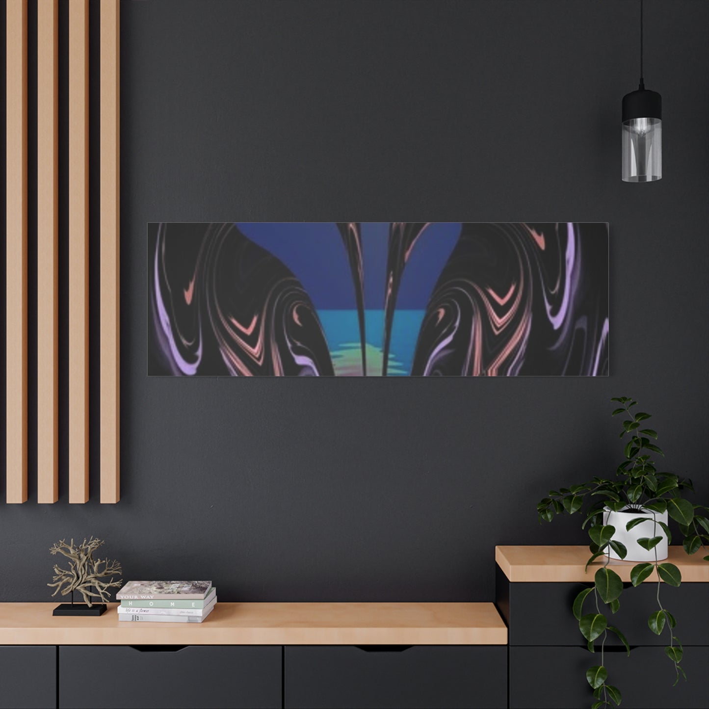 Romantic Abstract Canvas Art - Heart-Shaped Design for Home Decor