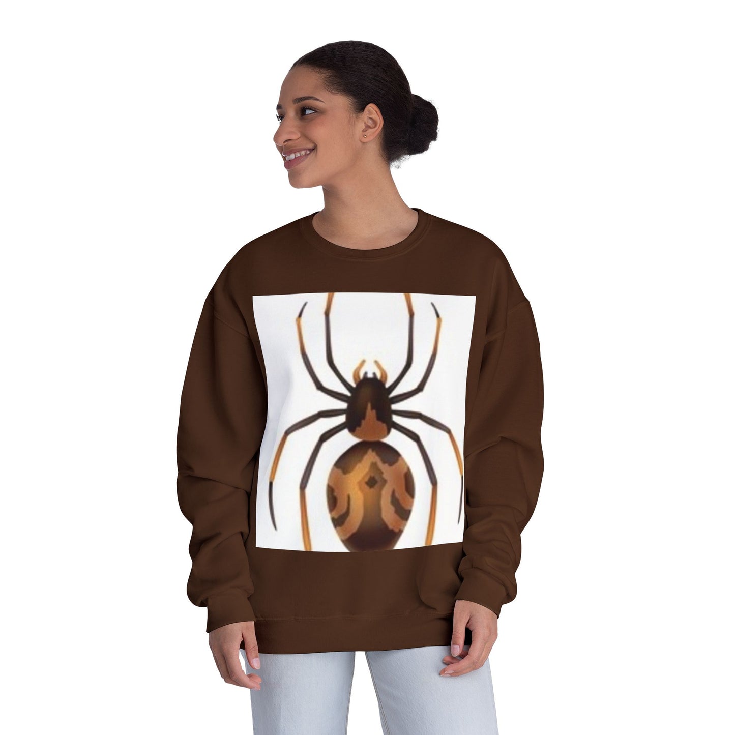 Unisex Spider Graphic Crewneck Sweatshirt - Cozy Fall Fashion
