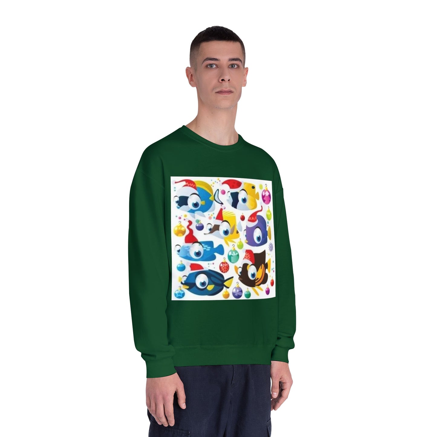 Whimsical Colorful Crewneck Sweatshirt – Fun Cartoon Design
