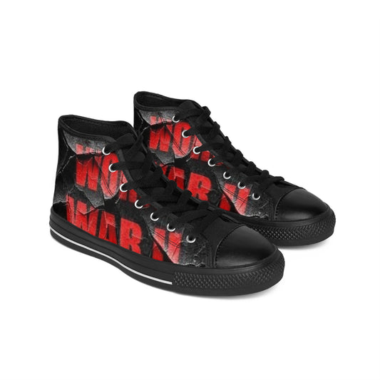 War II Graphic Sneakers for Women - Stylish High-Top Shoes
