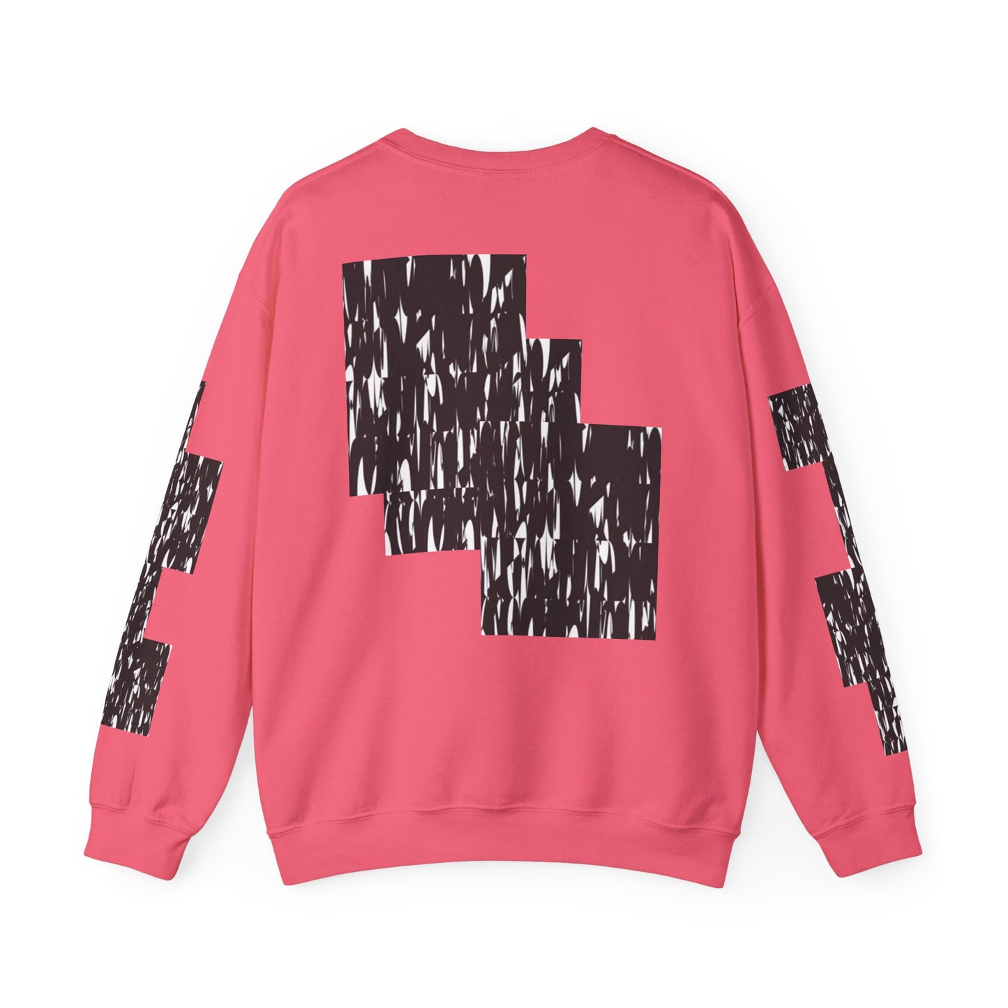 Trendy Graphic Crewneck Sweatshirt | Modern Abstract Black & White Design