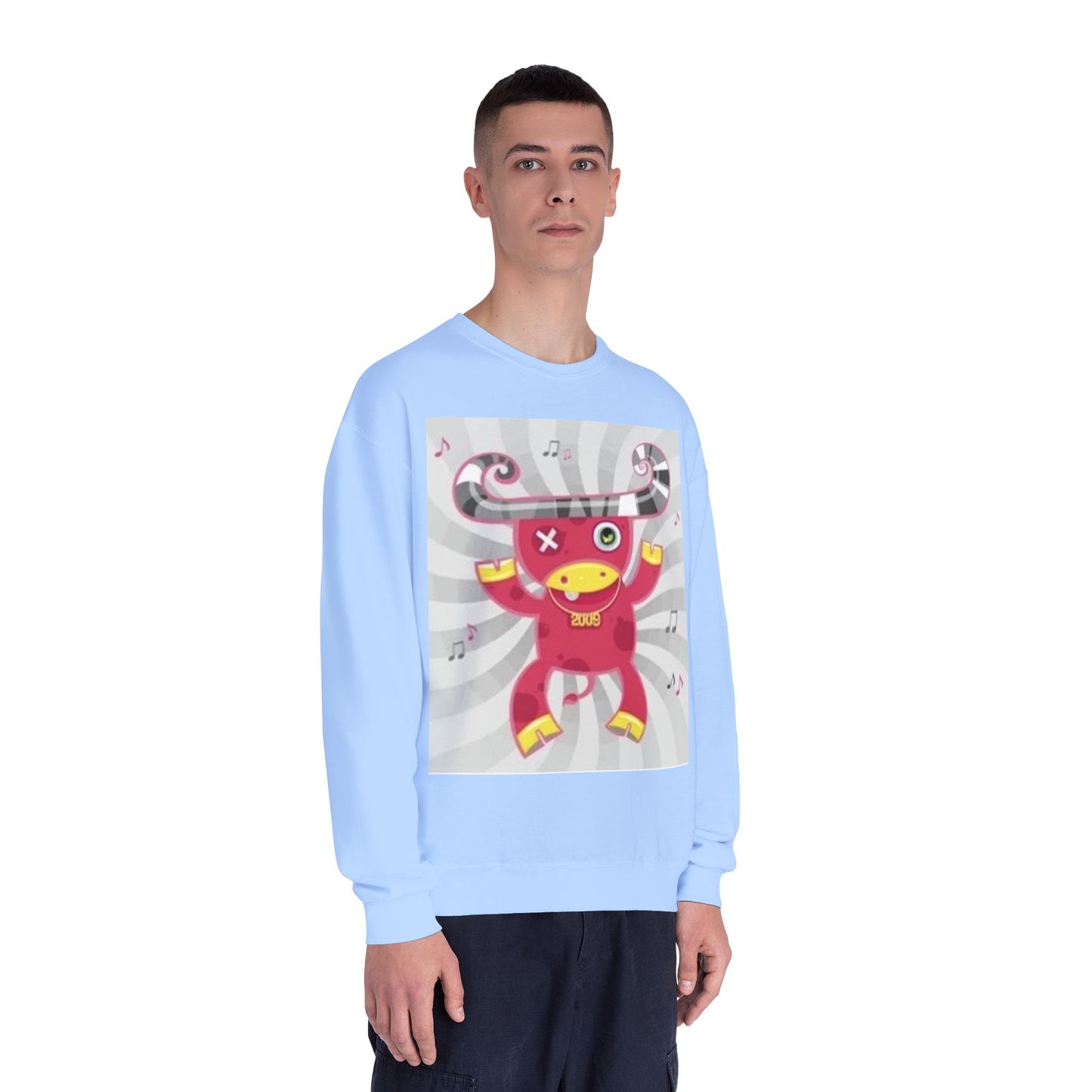Fun Cartoon Monster Crewneck Sweatshirt - Unisex