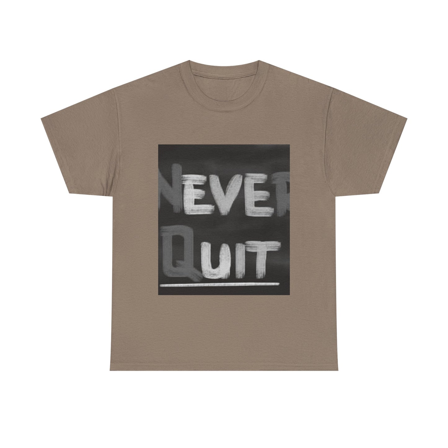Motivational Unisex Heavy Cotton Tee - "Never Quit" Inspirational Shirt