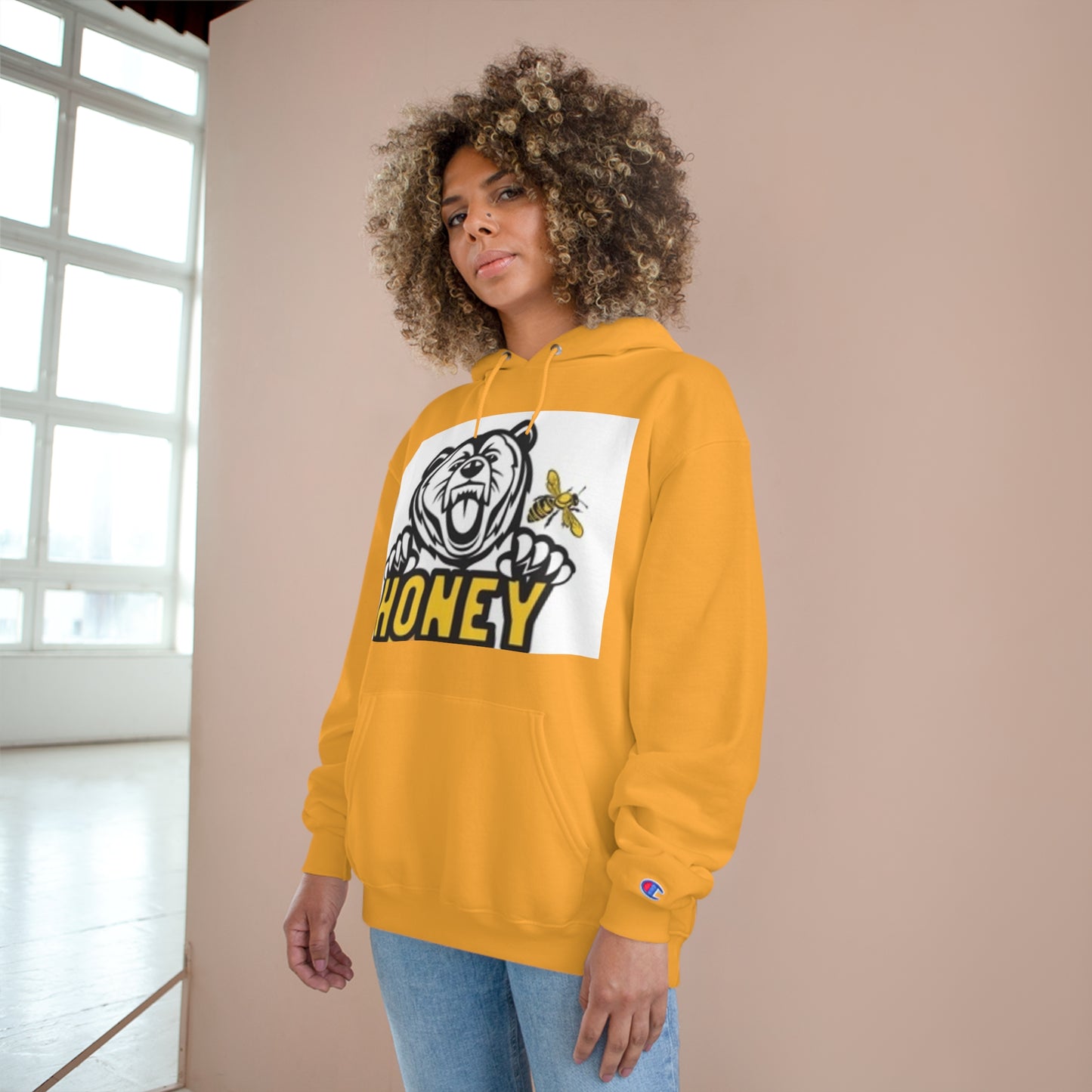 Honey Bear Champion Hoodie - Fun & Cozy Streetwear