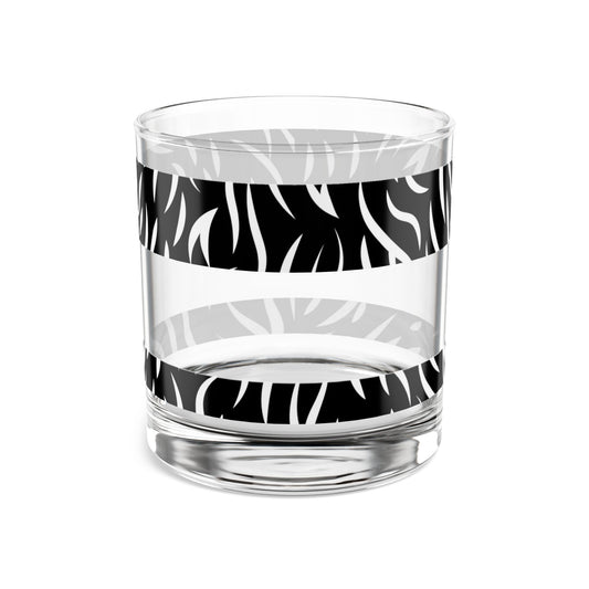 Elegant Zebra Print Rocks Glass - 10oz Tumbler for Stylish Entertaining