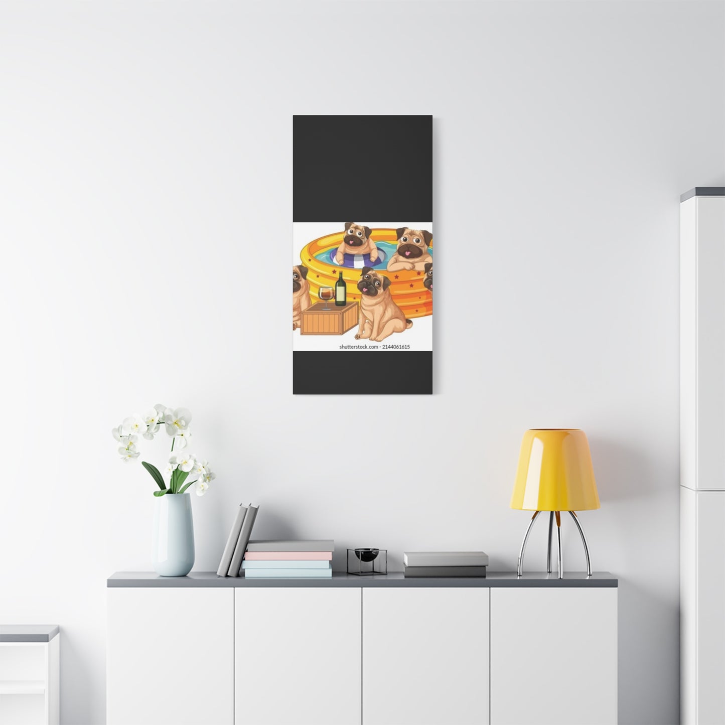 Pug Pool Party Canvas Art - Fun Pet Decor