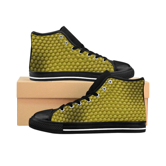 Stylish Men’s Classic Sneakers with Honeycomb Design