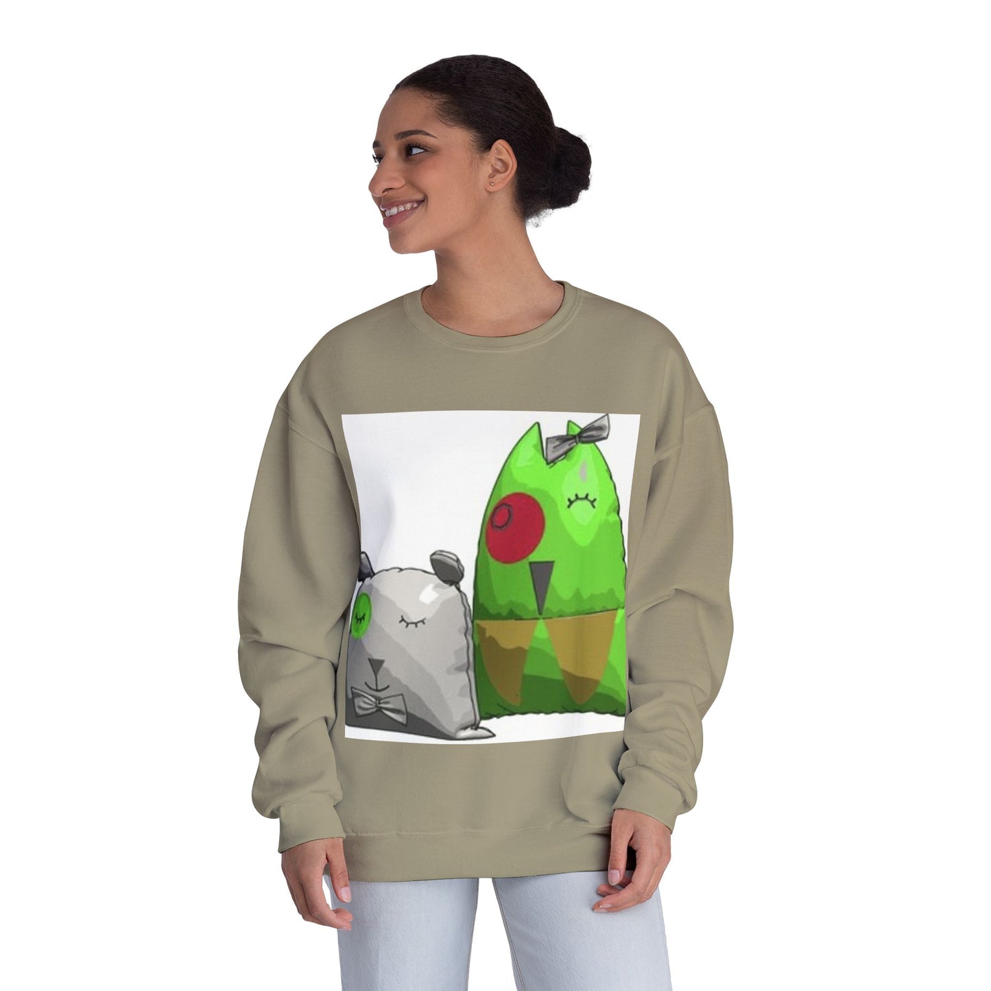 Cute Cartoon Monsters Unisex Crewneck Sweatshirt - Cozy Fun for All Ages