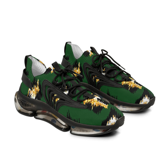 Men's Vibrant Mesh Sneakers with Abstract Print - Comfortable and Stylish Athletic Shoes