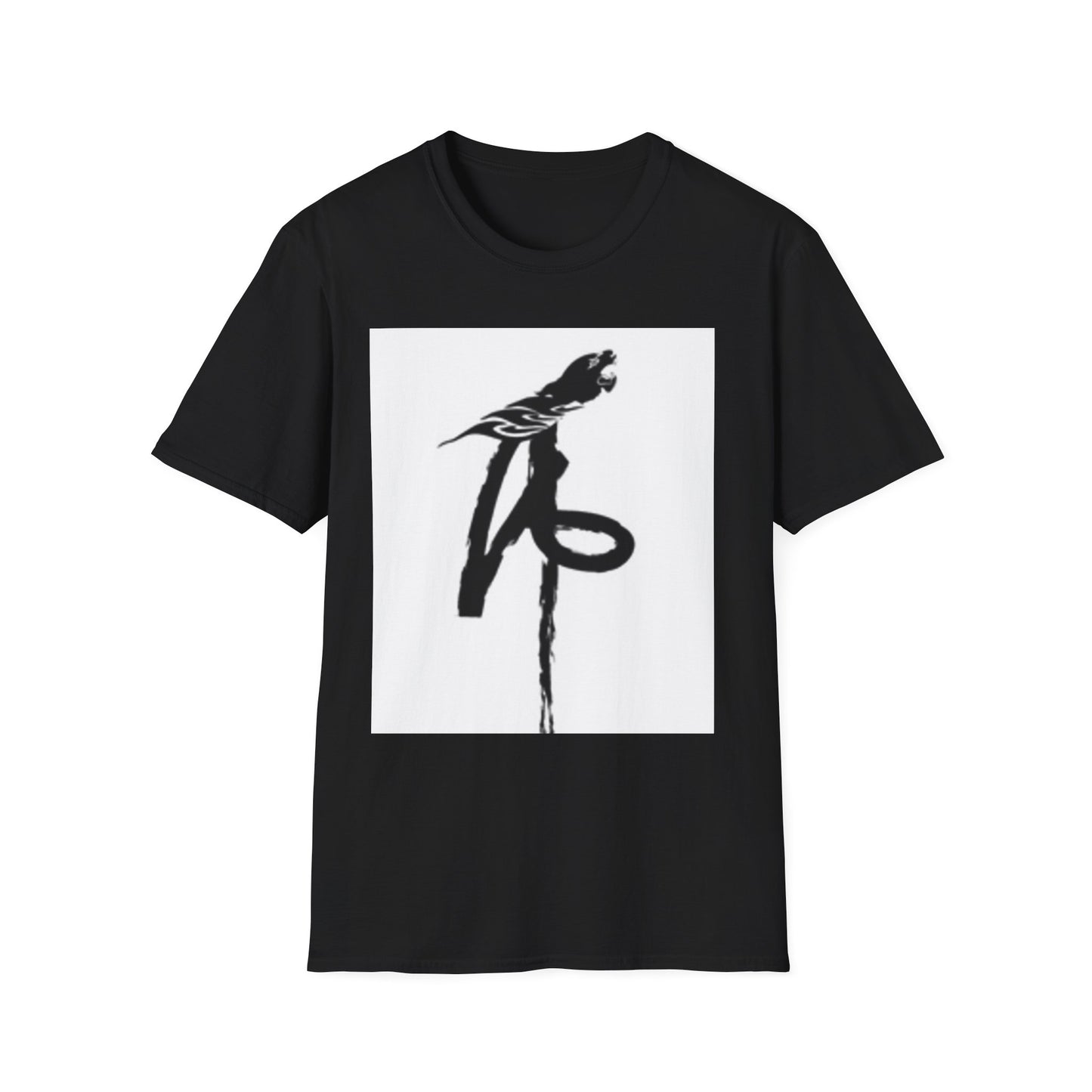 Unisex Softstyle T-Shirt - Black Bird Design for Nature Lovers