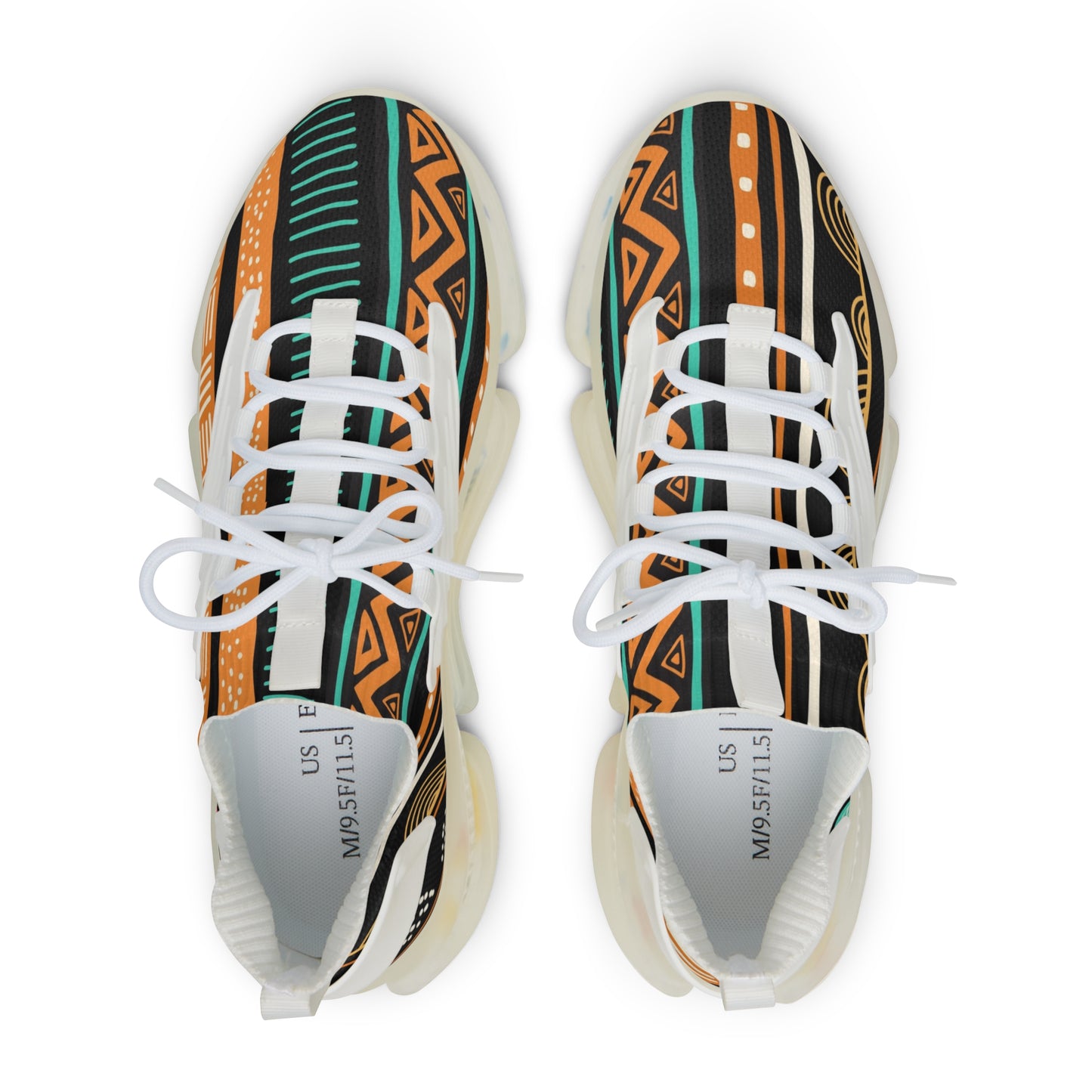 Men's Stylish Mesh Sneakers - Tribal Pattern Athletic Shoes