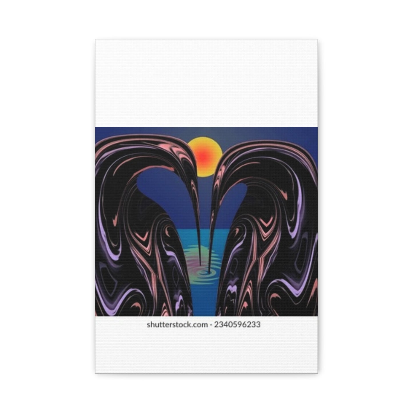 Romantic Abstract Canvas Art - Heart-Shaped Design for Home Decor