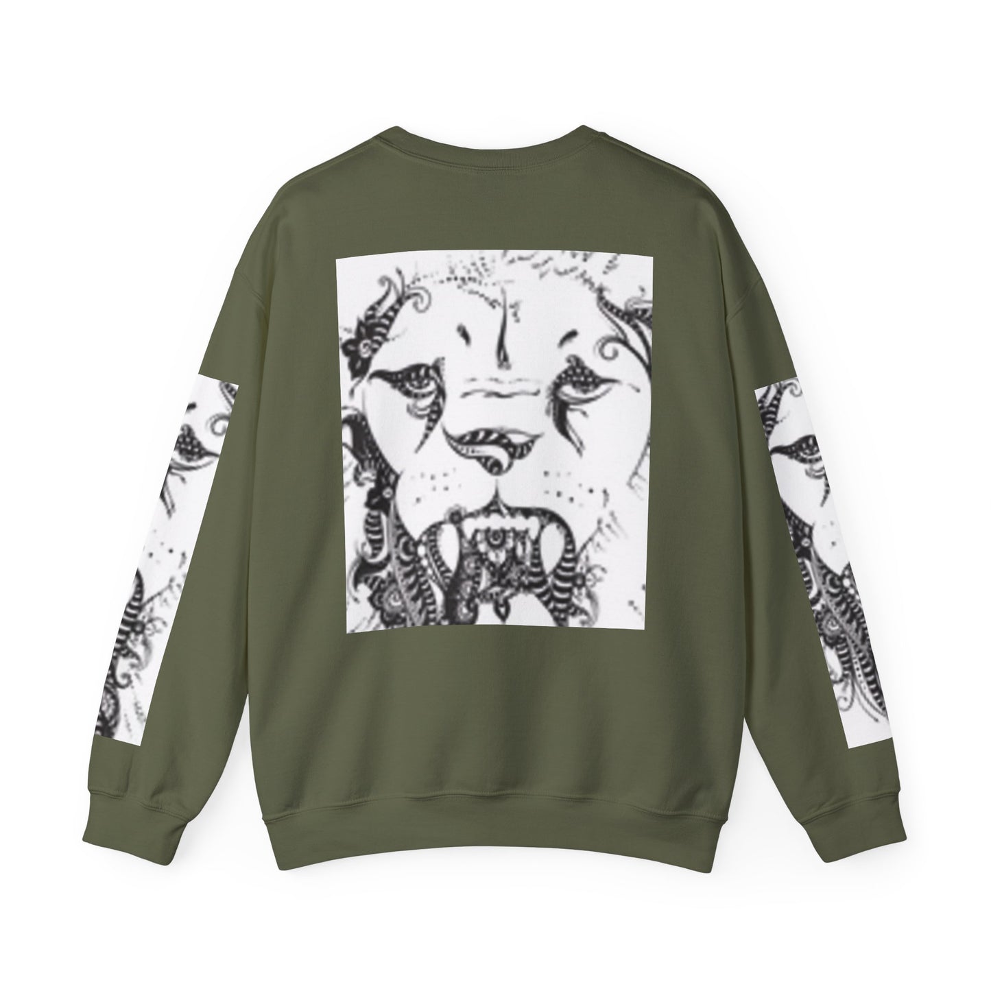 Wild Spirit Lion Graphic Crewneck Sweatshirt | Unisex Heavy Blend