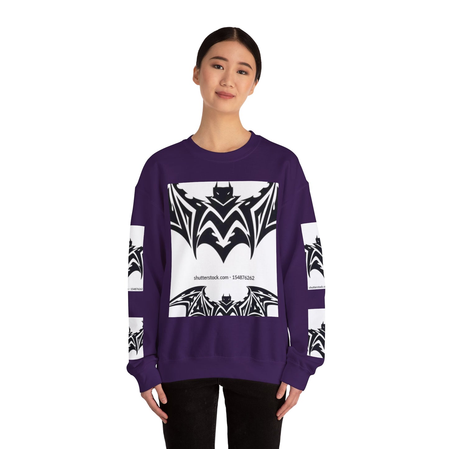 Gothic Bat Sweatshirt - Unisex Crewneck for Halloween & Casual Wear