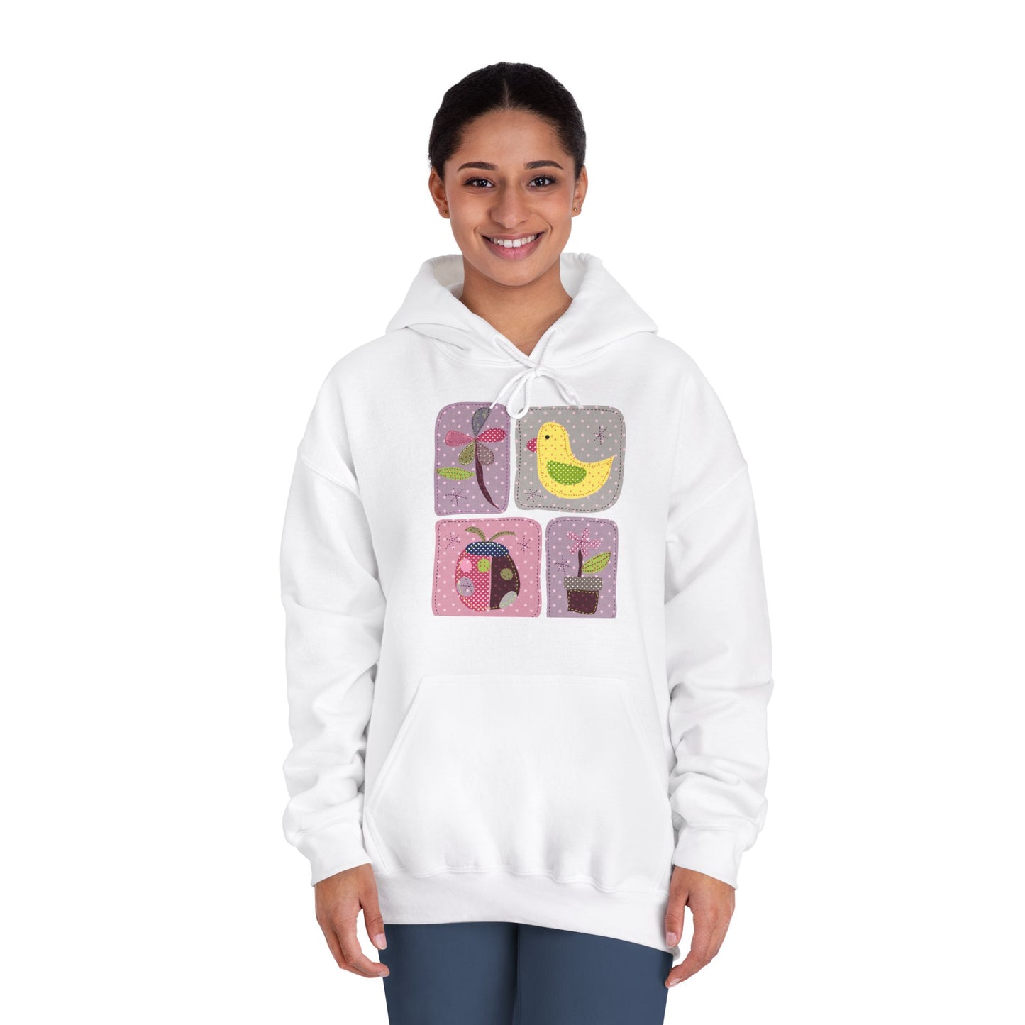 Cozy Unisex Hooded Sweatshirt with Floral Design - Perfect for Spring Celebrations