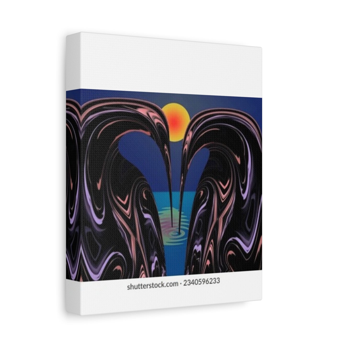 Romantic Abstract Canvas Art - Heart-Shaped Design for Home Decor