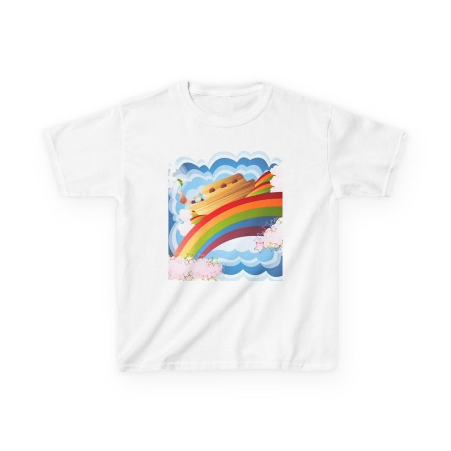 Rainbow Adventure Kids Heavy Cotton Tee - Fun & Colorful Design for Playful Days