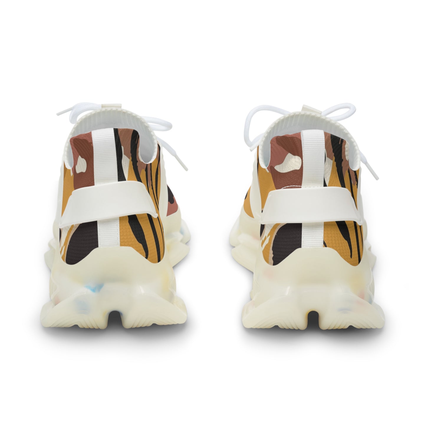 Stylish Tiger Print Mesh Sneakers for Men - Trendy Athletic Footwear