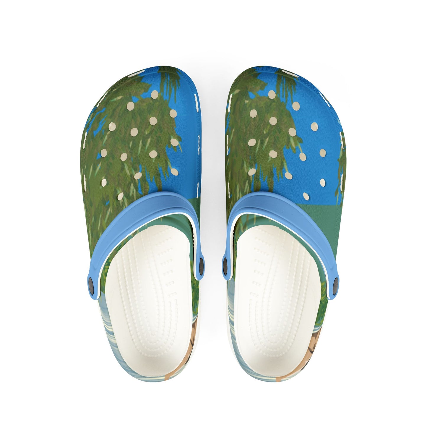 Eco-Friendly EVA Foam Rubber Shoes - Comfortable Garden Clogs with Polka Dots