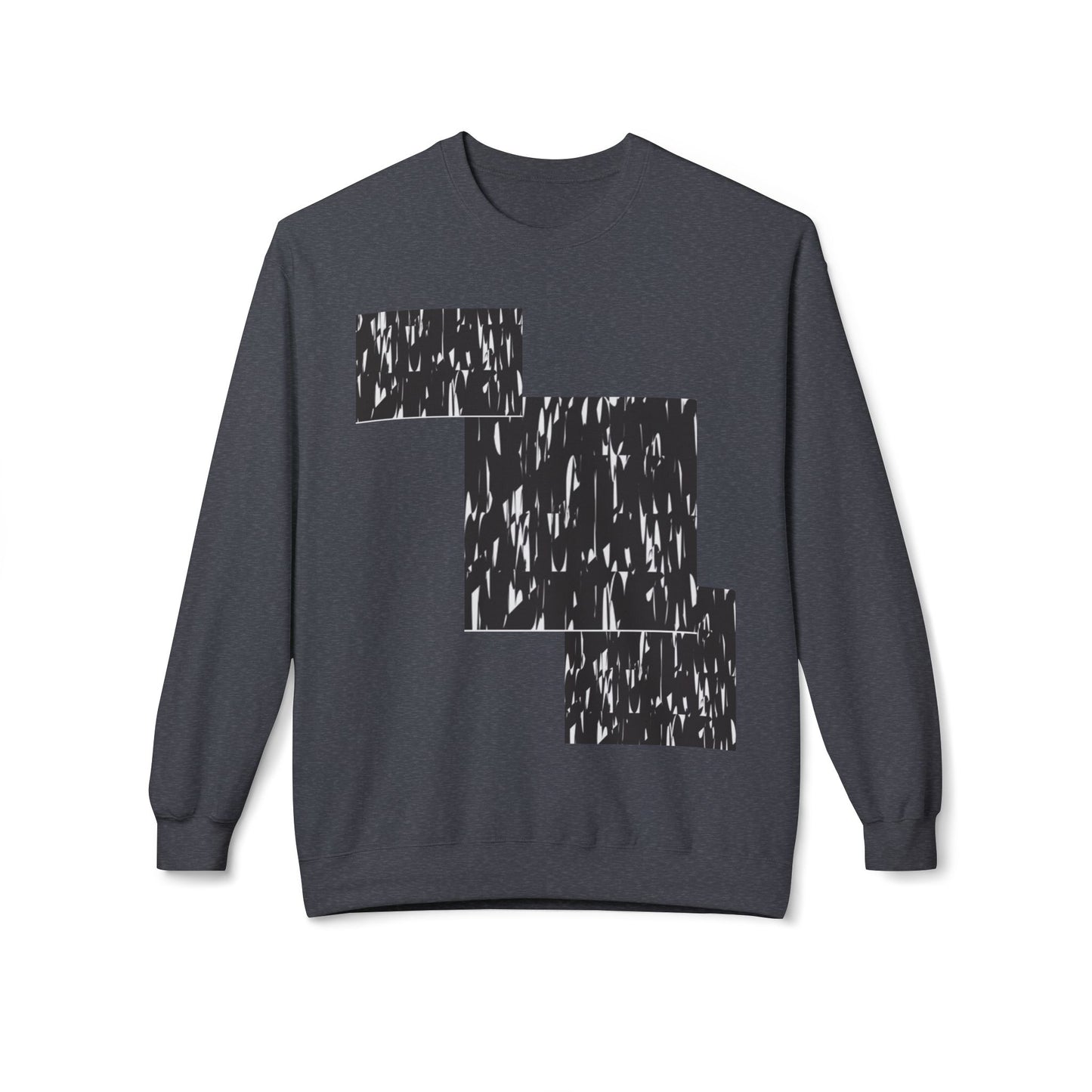 Modern Abstract Fleece Crewneck Sweatshirt - Cozy Unisex Apparel