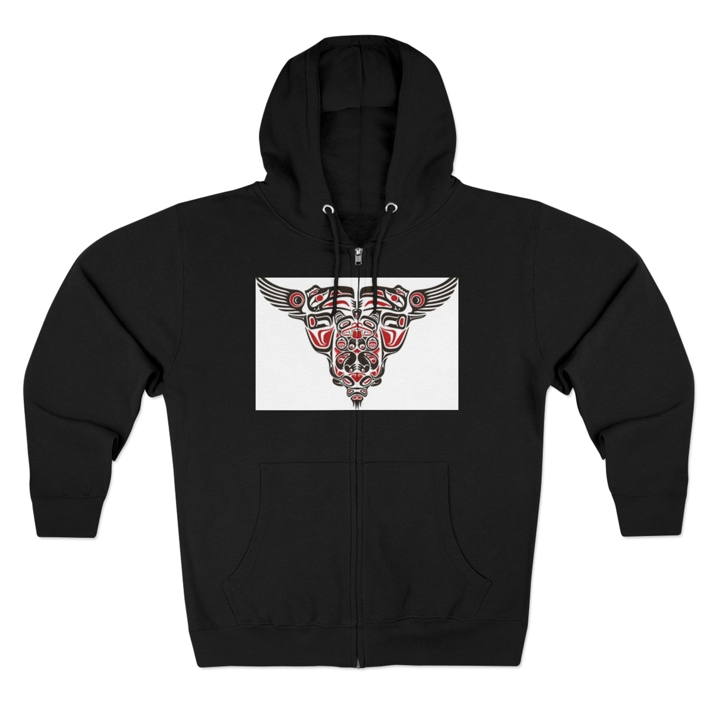 Artistic Tribal Unisex Zip Hoodie - Unique Modern Design