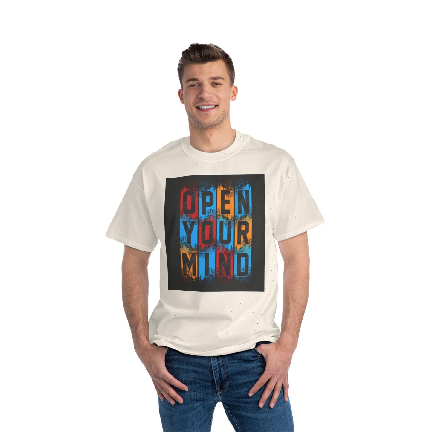 Open Your Mind Graphic Beefy-T® Short-Sleeve T-Shirt - Inspirational Art Tee