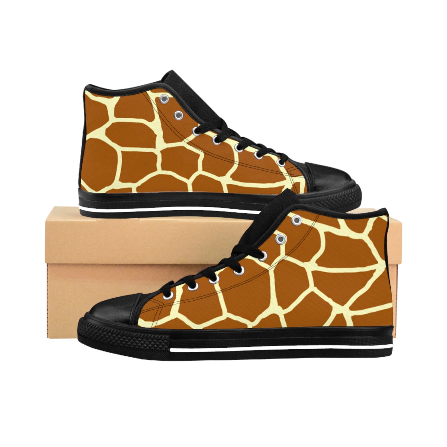 Stylish Giraffe Print High-Top Sneakers for Men