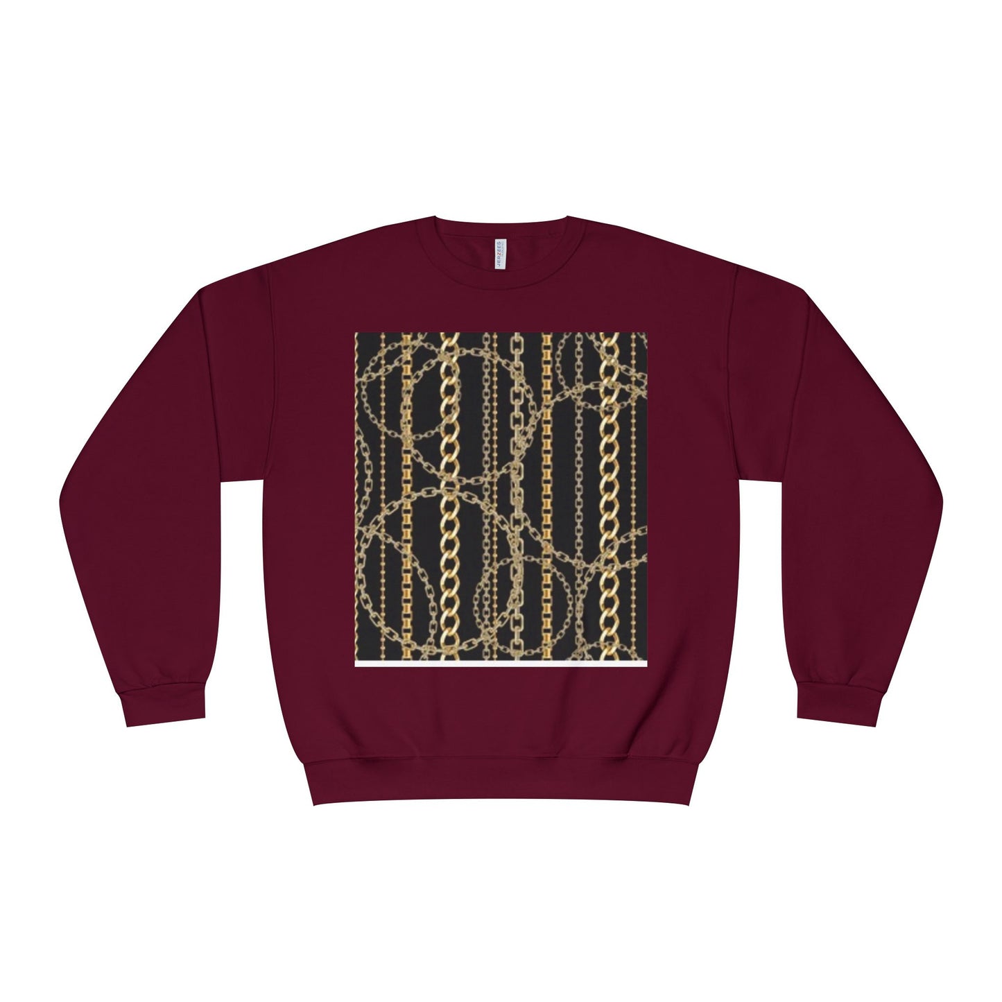 Chic Chain Pattern Unisex Crewneck Sweatshirt - Fashionable & Comfortable