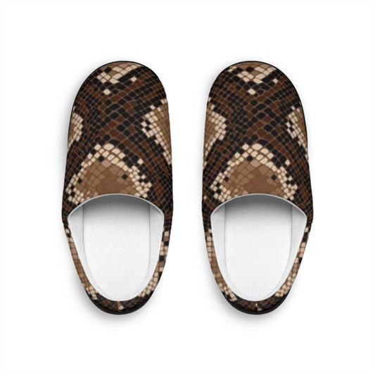Stylish Python Print Men's Indoor Slippers - Cozy and Chic Footwear