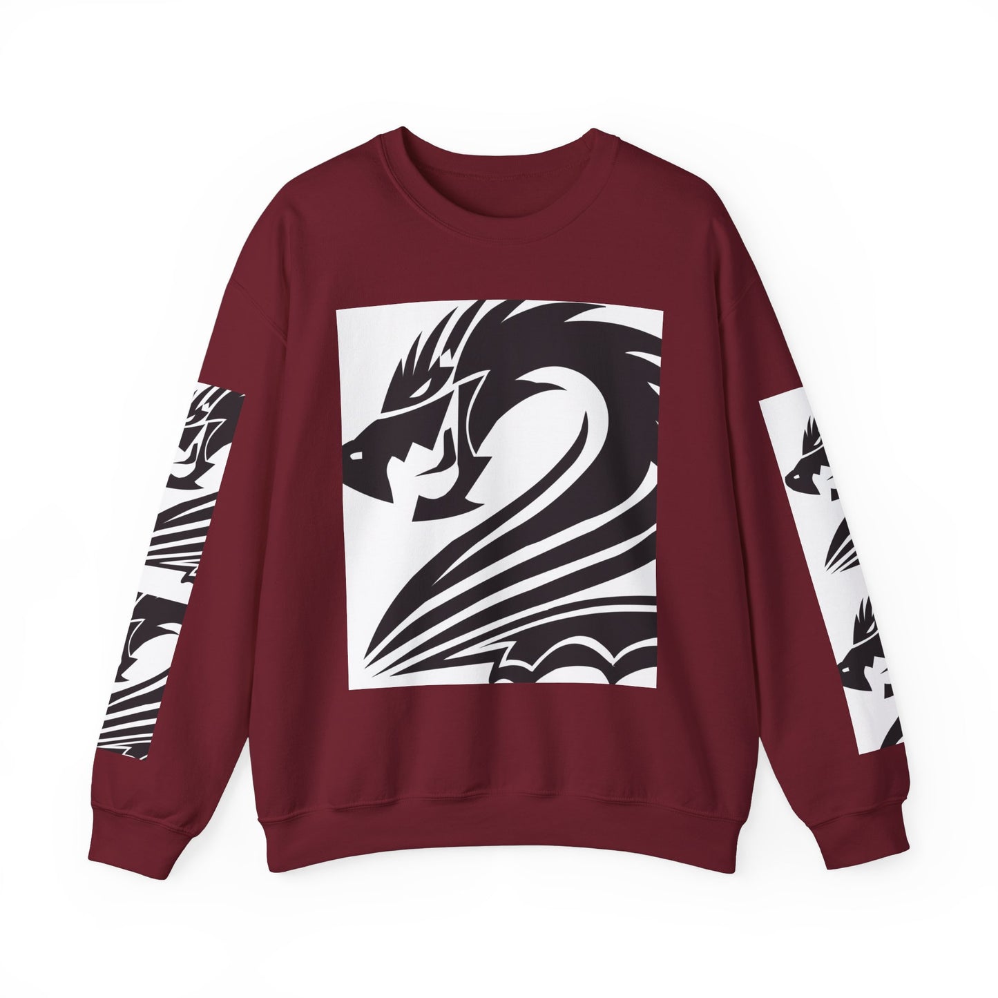 Dragon Graphic Unisex Heavy Blend Sweatshirt - Cozy and Stylish for Fantasy Enthusiasts