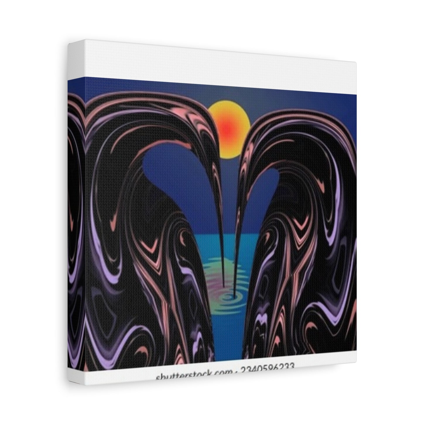 Romantic Abstract Canvas Art - Heart-Shaped Design for Home Decor