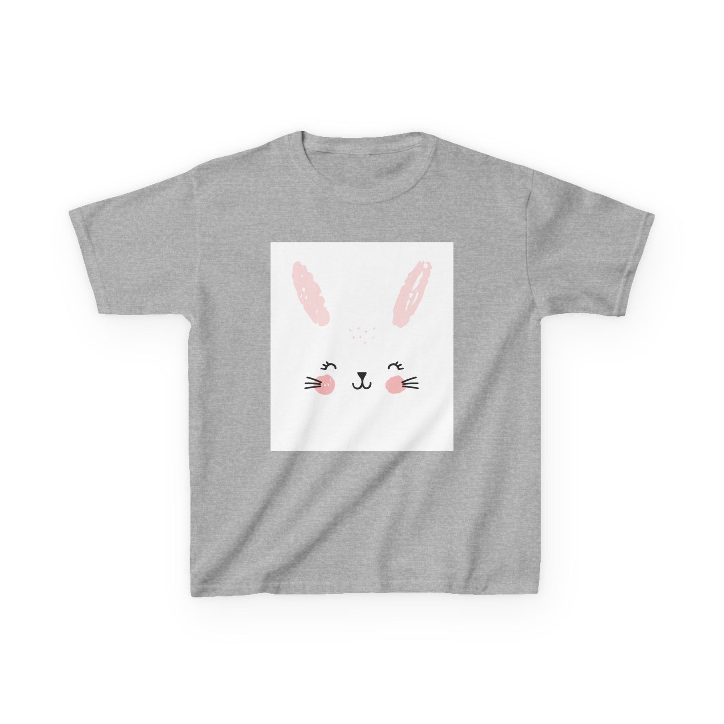 Adorable Bunny Kids Heavy Cotton Tee - Perfect for Easter & Everyday Fun