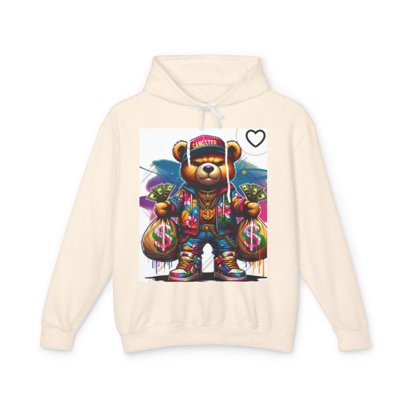 Trendy Bear Money Sweatshirt - Unisex Lightweight Hoodie for Gamers & Streetwear Fans