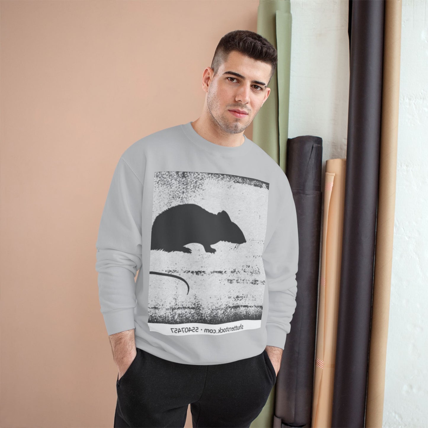 Vintage Style Rat Champion Sweatshirt - Cozy Layer for Animal Lovers