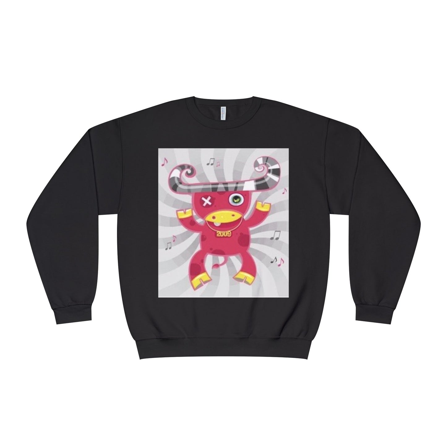 Fun Cartoon Monster Crewneck Sweatshirt - Unisex