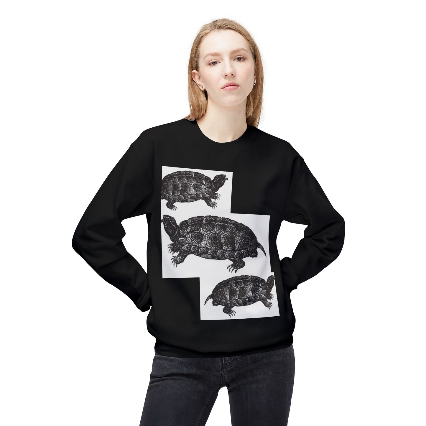 Cozy Turtle Graphic Sweatshirt - Unique Wildlife Apparel