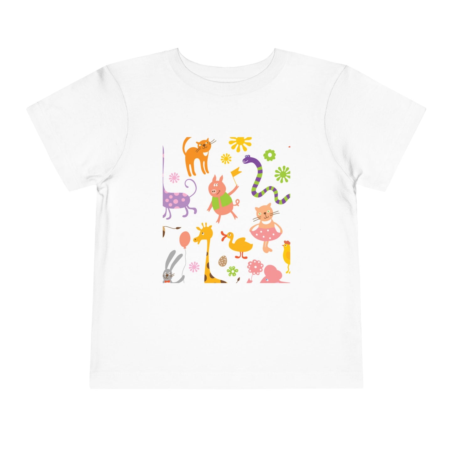 Playful Toddler Tee with Fun Animal Prints