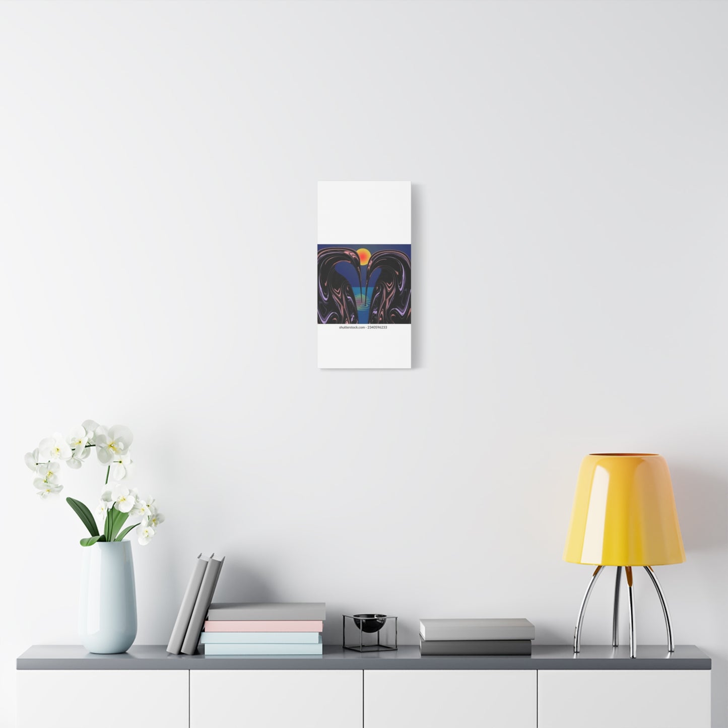 Romantic Abstract Canvas Art - Heart-Shaped Design for Home Decor