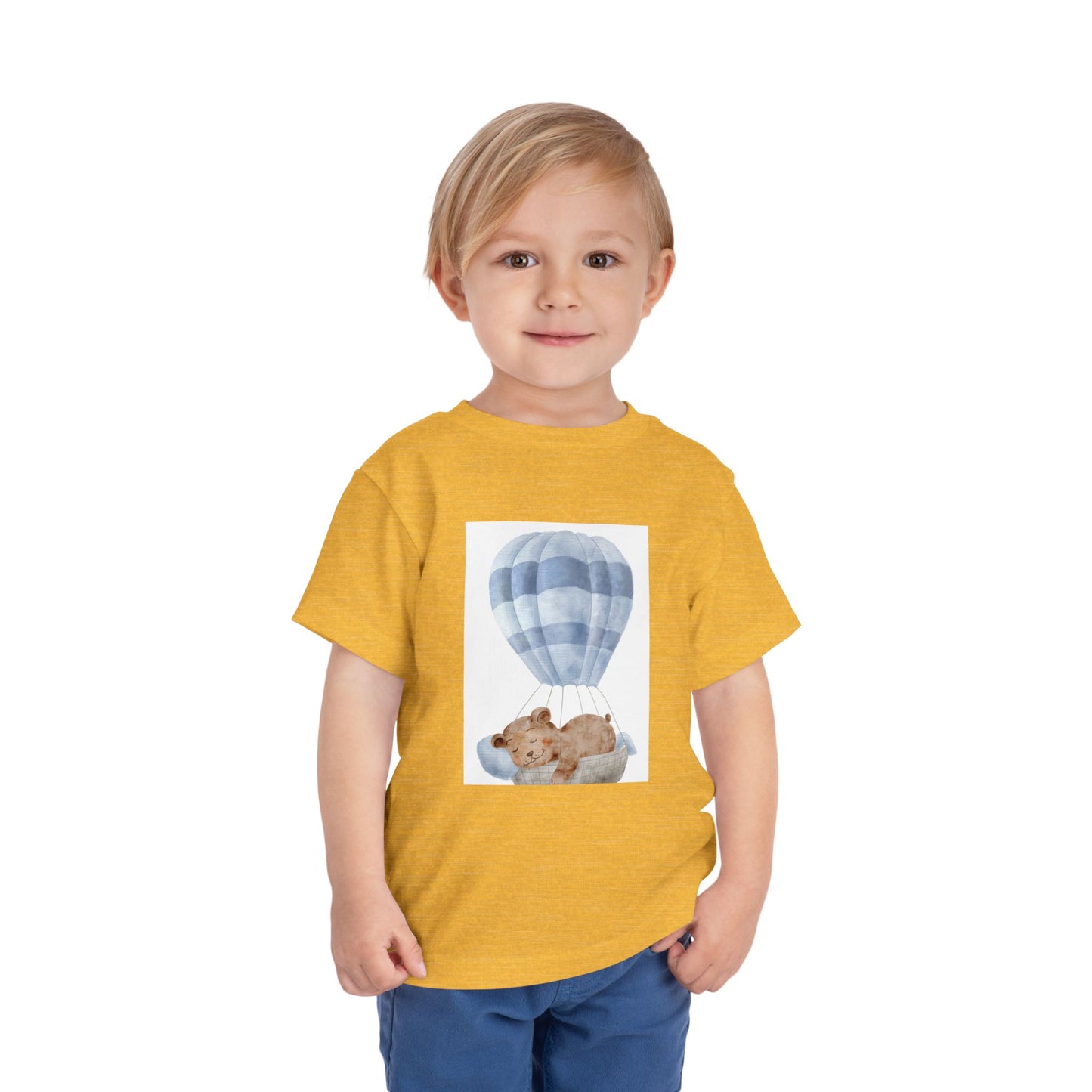 Cute Toddler Tee with Hot Air Balloon and Bear Design - Perfect for Playtime and Special Occasions