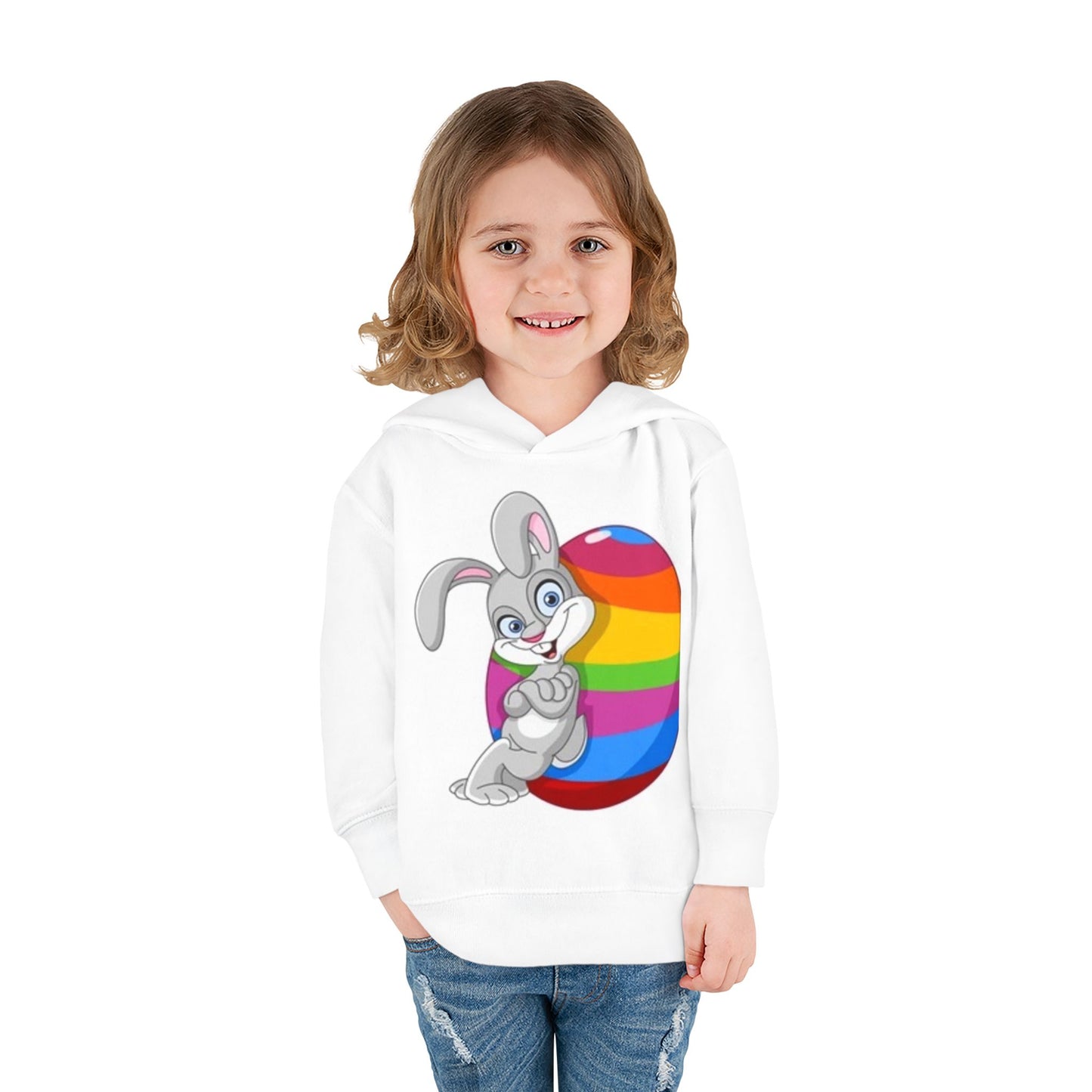 Colorful Easter Bunny Toddler Pullover Hoodie