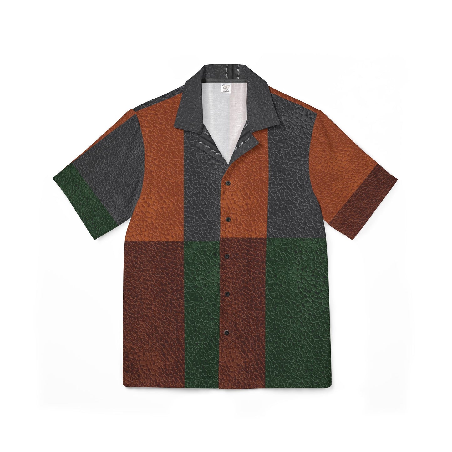Men's Hawaiian Camp Shirt - Earthy Tones for Casual Summer Vibes