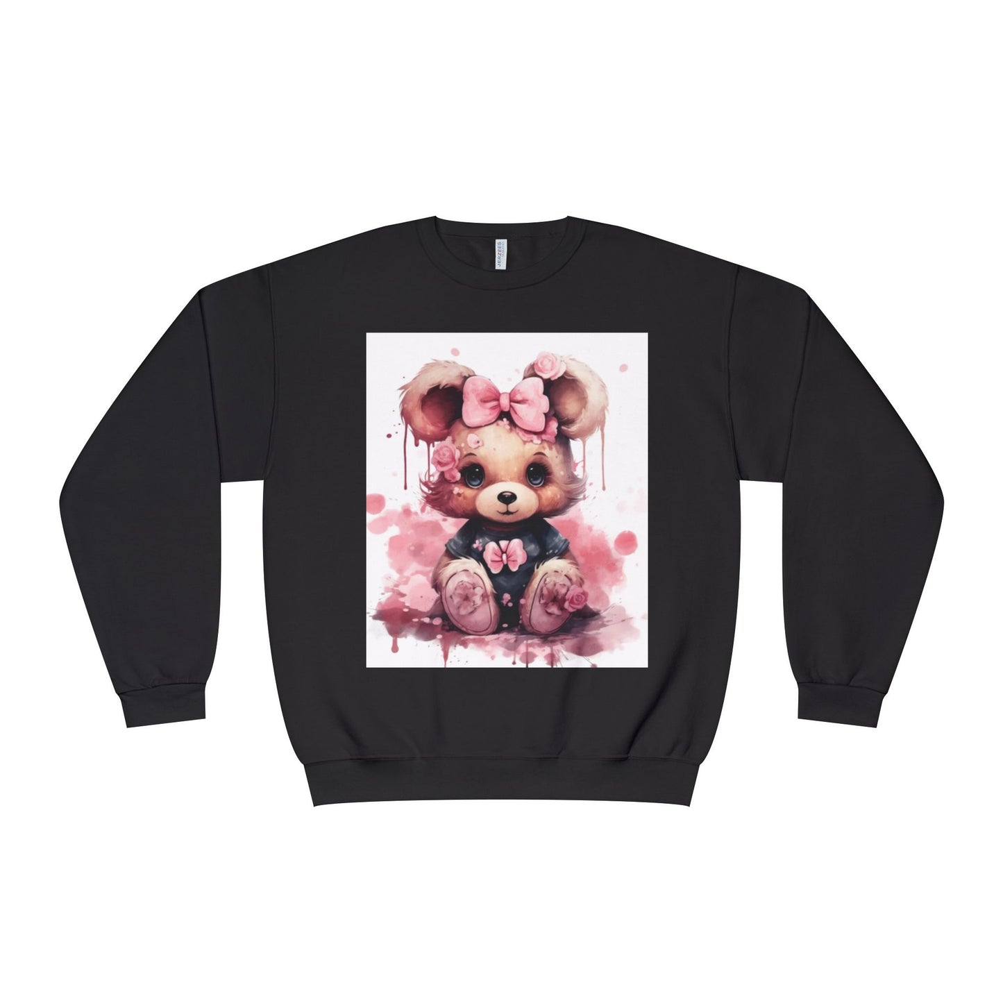 Cute Floral Bear Crewneck Sweatshirt - Cozy Unisex Apparel
