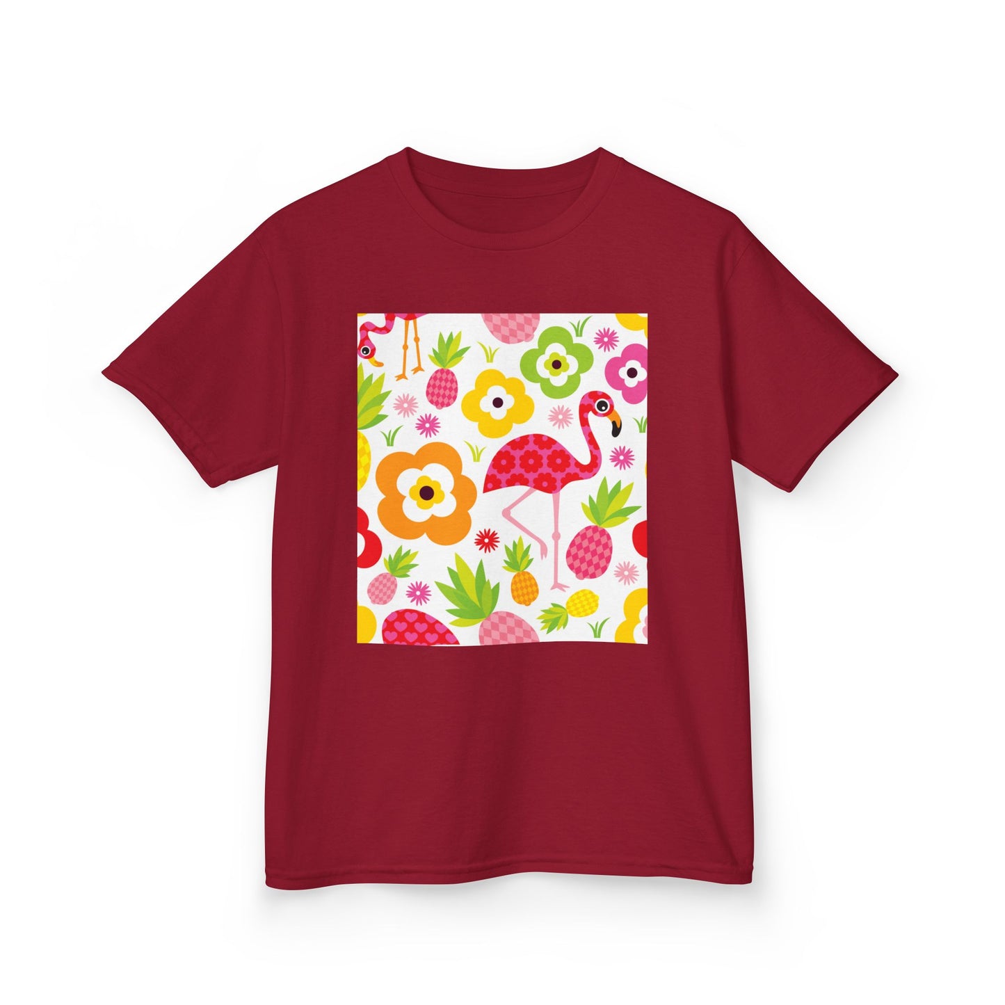 Kids Tropical Flamingo Tee - Fun & Colorful Cotton Shirt for Summer Adventures