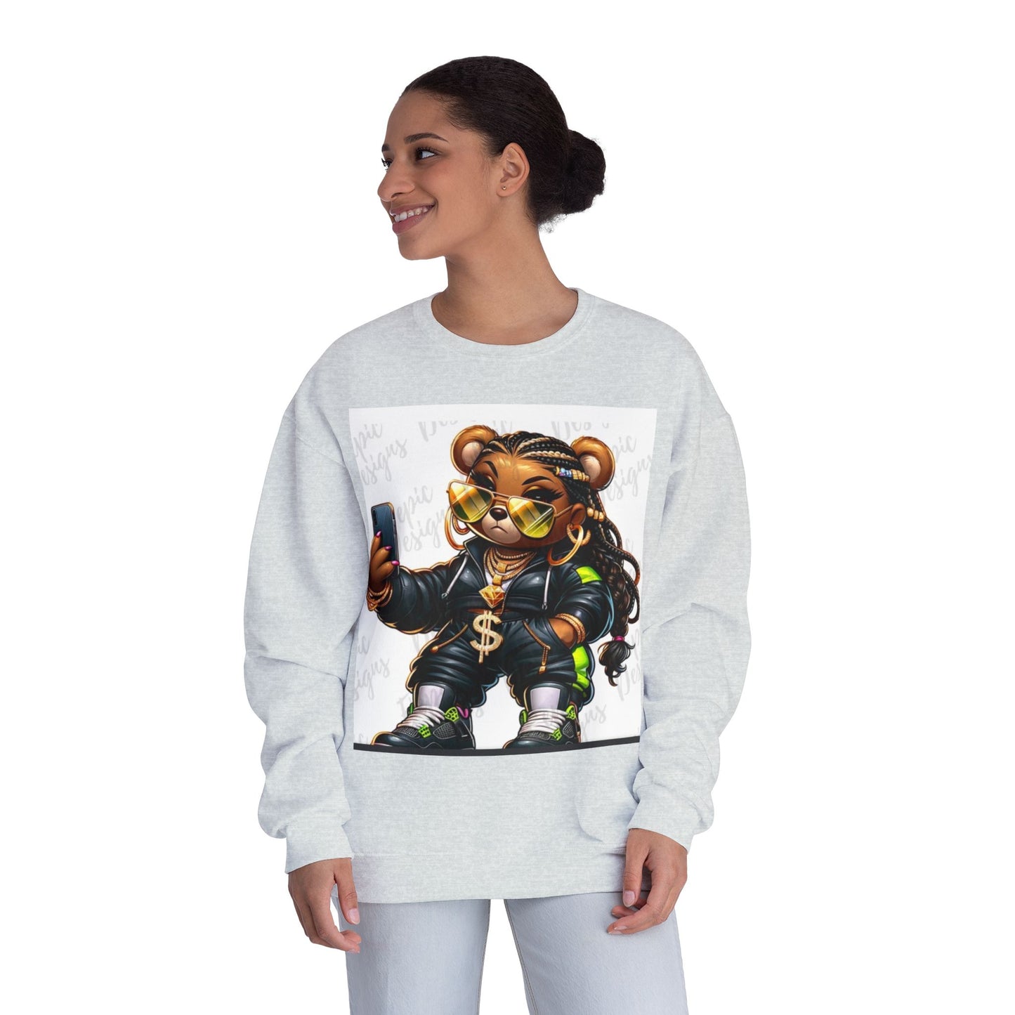Street Style Bear Crewneck Sweatshirt - Unisex Urban Fashion