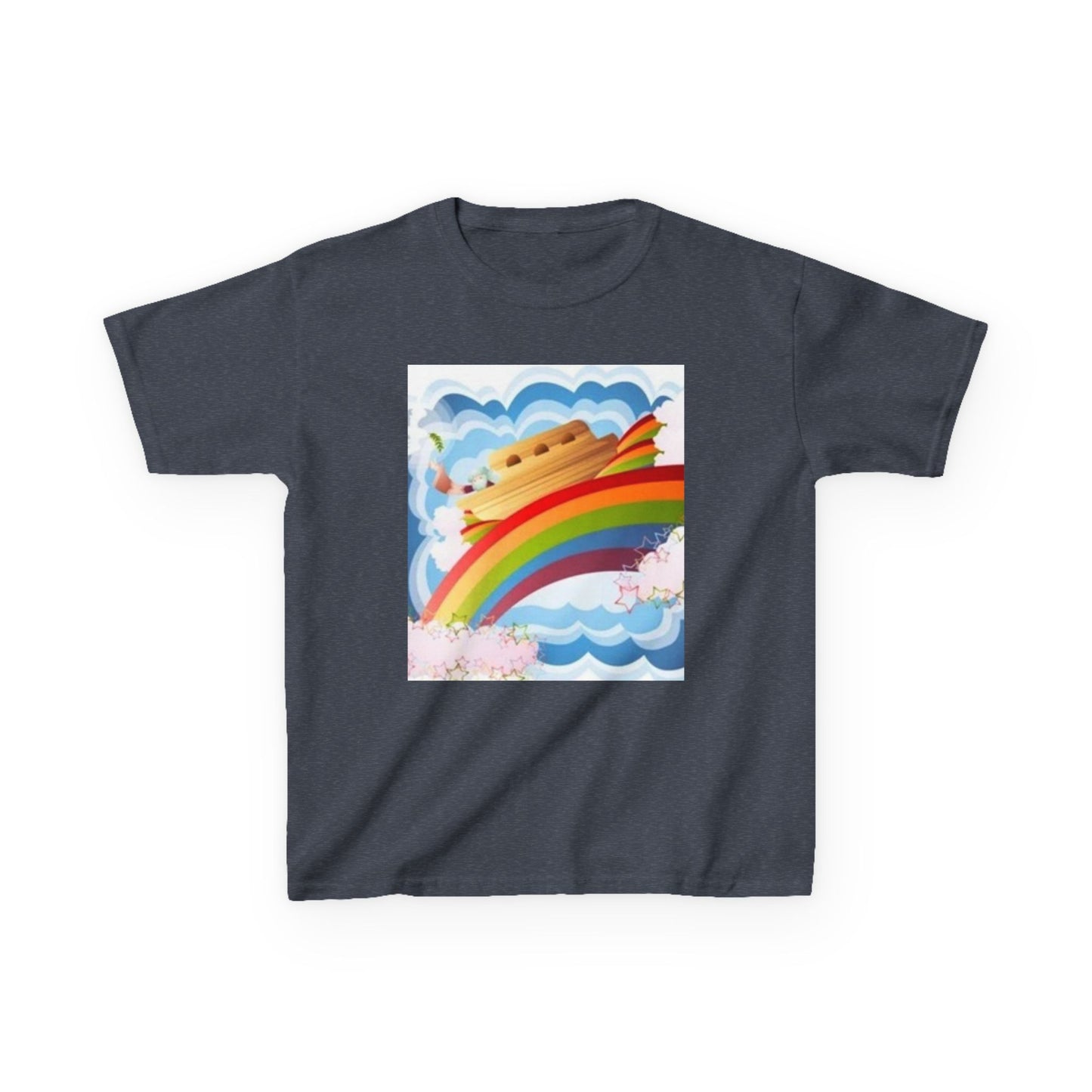Rainbow Adventure Kids Heavy Cotton Tee - Fun & Colorful Design for Playful Days
