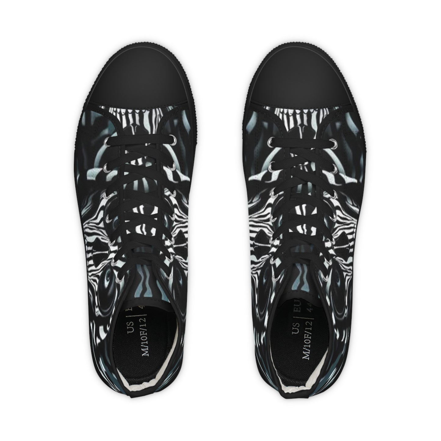 Edgy Skull High Top Sneakers for Men | Unique Graphic Footwear