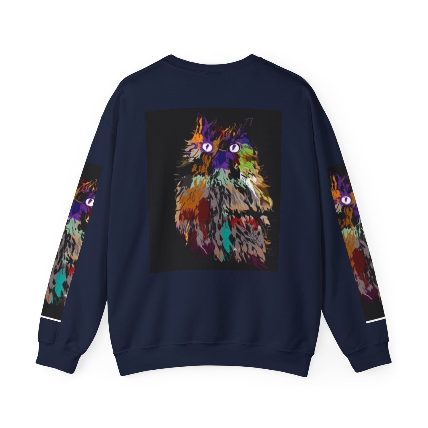 Colorful Owl Crewneck Sweatshirt - Unisex Heavy Blend™ - Cozy Art Wear for Animal Lovers