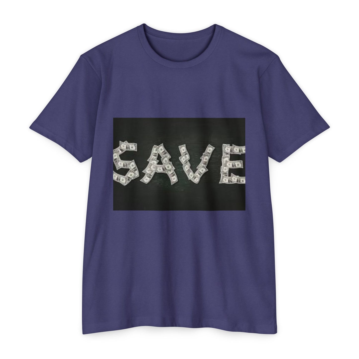 Unisex CVC Jersey T-shirt - 'SAVE' Money Design