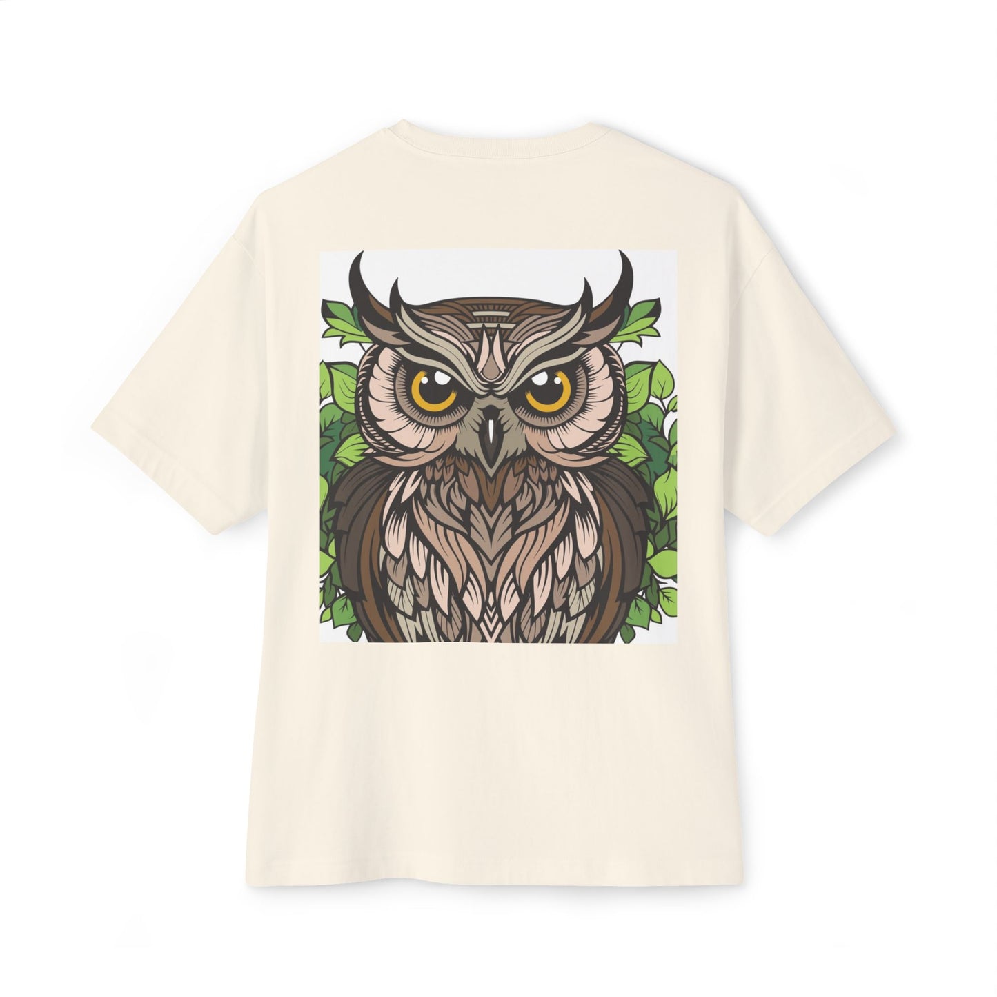 Wildlife Graphic Oversized T-Shirt - Snake & Owl Design