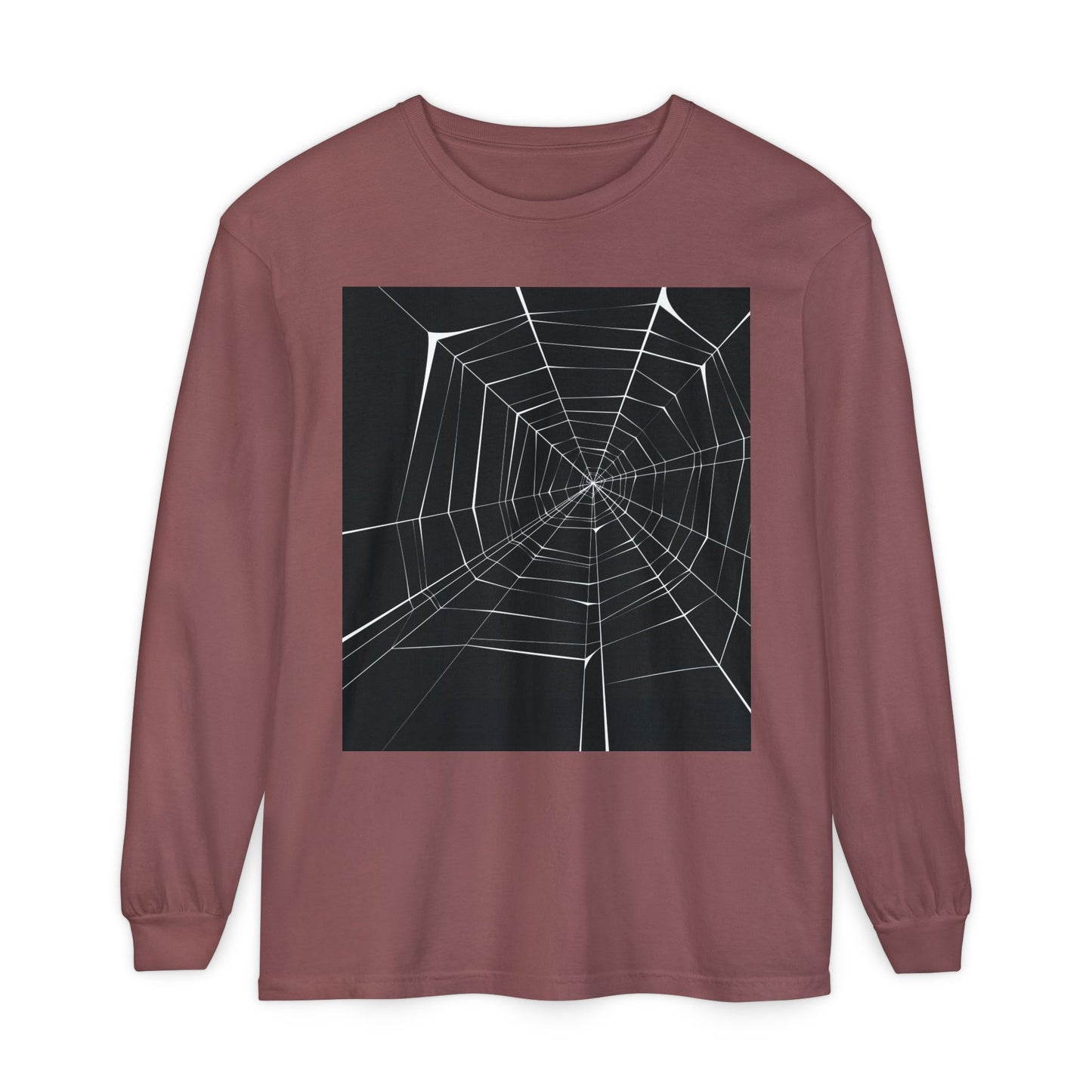 Spooky Spiderweb Long Sleeve T-Shirt - Unisex Halloween Apparel